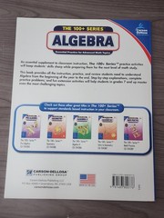 🕮 A80~Carson Dellosa The 100 Series Algebra Workbook, Math Book for Grade 7+