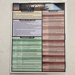 SQL GUIDE, laminated, 3 hole punched, (QUICKSTUDY: COMPUTER) by John Hales