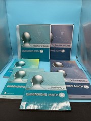 Dimensions Math Grade 6 , Teach Ed. Workbook, Student Text A & B , Solution Book