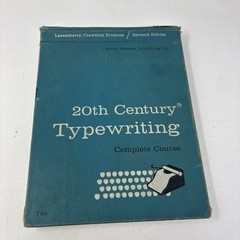 20th Century Typewriting Complete Course 7th Edition Vintage 1957 Hardcover