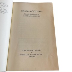 Shades of Greene Thames TV Graham Greene Hardcover 1975