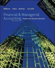 Financial & Managerial Accounting – 9780078111044, Jan Williams, hardcover, new