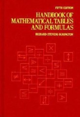 Handbook of Mathematical Tables and Formula- hardcover, Burington, 9780070090156