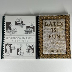 Latin Textbook LOT of 2 First Year Workbook Fun Freundlich Traupman Spiral PB