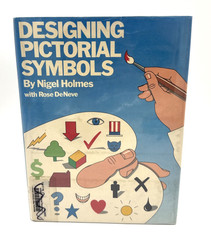Designing Pictorial Symbols Nigel Holmes HC DJ 1985 1st Ed Mylar Ex-Library