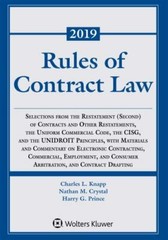 Supplements Ser.: Rules of Contract Law : 2019-2020 by Nathan M. Crystal, Harry