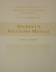 Student’s Solutions Manual by Allyn J. Washington