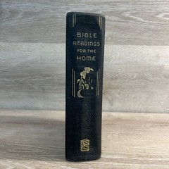 Vintage 1949 Bible Readings For The Home: 200 Scripture Topics w/Q&A MARBLE Edge