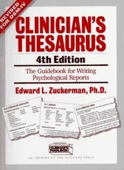 Clinician’s Thesaurus, 4th – Spiral-bound, by Zuckerman PhD Edward – Very Good j