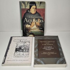LOT of 3 Books on Thomas Aquinas (Discovering, Aesthetics, Karl Barth) Ex-Lib PB