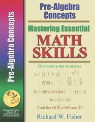 MASTERING ESSENTIAL MATH SKILLS PRE-ALGEBRA By Richard W. Fisher **Excellent**