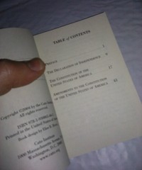 Pocket Size United States Declaration Of Independence & Constitution Of The USA