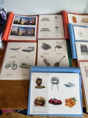 9 new folders of vocabulary words in color for speech language therapy