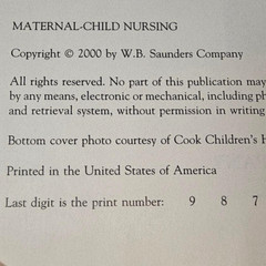 Maternal-Child Nursing Hardcover 2000 Harcourt Health Sciences 1,682 pages