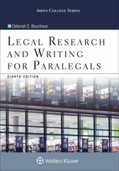 Aspen College Ser.: Legal Research and Writing for Paralegals by Bouchoux