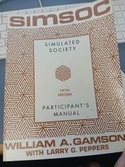 SIMSOC Simulated Society Fifth Edition Paperback 2000 Gamson Peppers Free Press