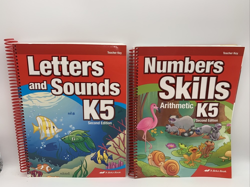 Abeka Kindergarten Set of Teacher Editions- K5 Letters & Sounds, Number Skills