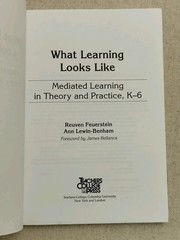 What Learning Looks Like Mediated Theory and Practice K-6 Classrooms Museums.