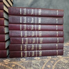 Britannica Book of the Year 1956-1986 Leather Hardcover Set 31 Volumes Excellent