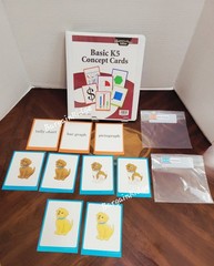 Abeka Basic K5 Concept Cards, Flashcards Shapes, Numbers, Symbols w/ Ring Binder