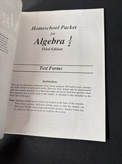 saxon algebra 1/2 (3rd edition) Test forms