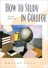 How to Study in College Paperback Walter Pauk