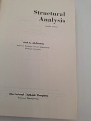 Structural Analysis – Jack C. McCormac – 2nd Ed. 1972 HC