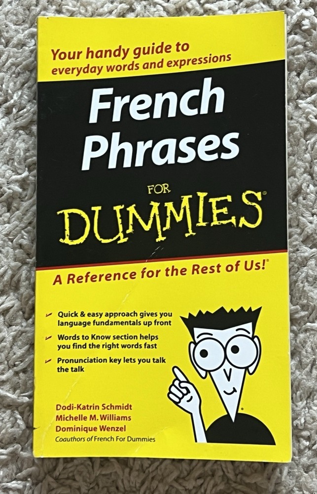 French Phrases For Dummies Pocket Guide Book Schmidt Language Travel Learn Vocab