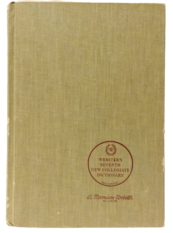 Vintage Webster’s Seventh New Collegiate Dictionary 1967 Hardcover