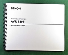 Denon AVR-3806 Instruction Manual: 142 Pages & Protective Covers!