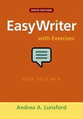 EasyWriter with Exercises – Andrea A Lunsford, 9781319077495, spiral-bound