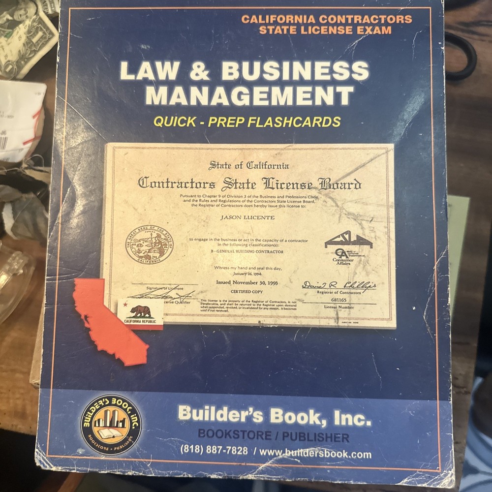 LAW & BUSINESS MANAGEMENT QUICK-PREP FLASHCARDS FOR By Oussa Awad & Builder’s