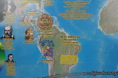 HISTORY OF WORLD BELIEFS Comparative Religions Art Work Map Educational 24x 36