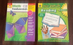 Lot of 2- Grade 4 Workbooks Daily Warm-Ups Reading and Math Fundamentals