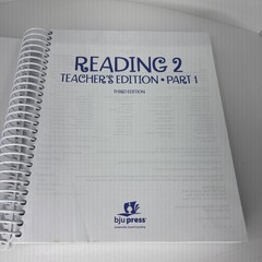 BJU Reading 2 Teacher’s Edition Part 1 & Worktext Answer Key 3rd Ed.