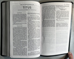 NRSV Thinline Reference Bible Black Bonded Leather Comfort Print Scarce