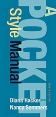 A Pocket Style Manual – Spiral-bound, by Hacker Diana; Sommers Nancy – Good