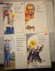 Vintage 1986 National Geographic Close-up USA Boxed Map Set Book