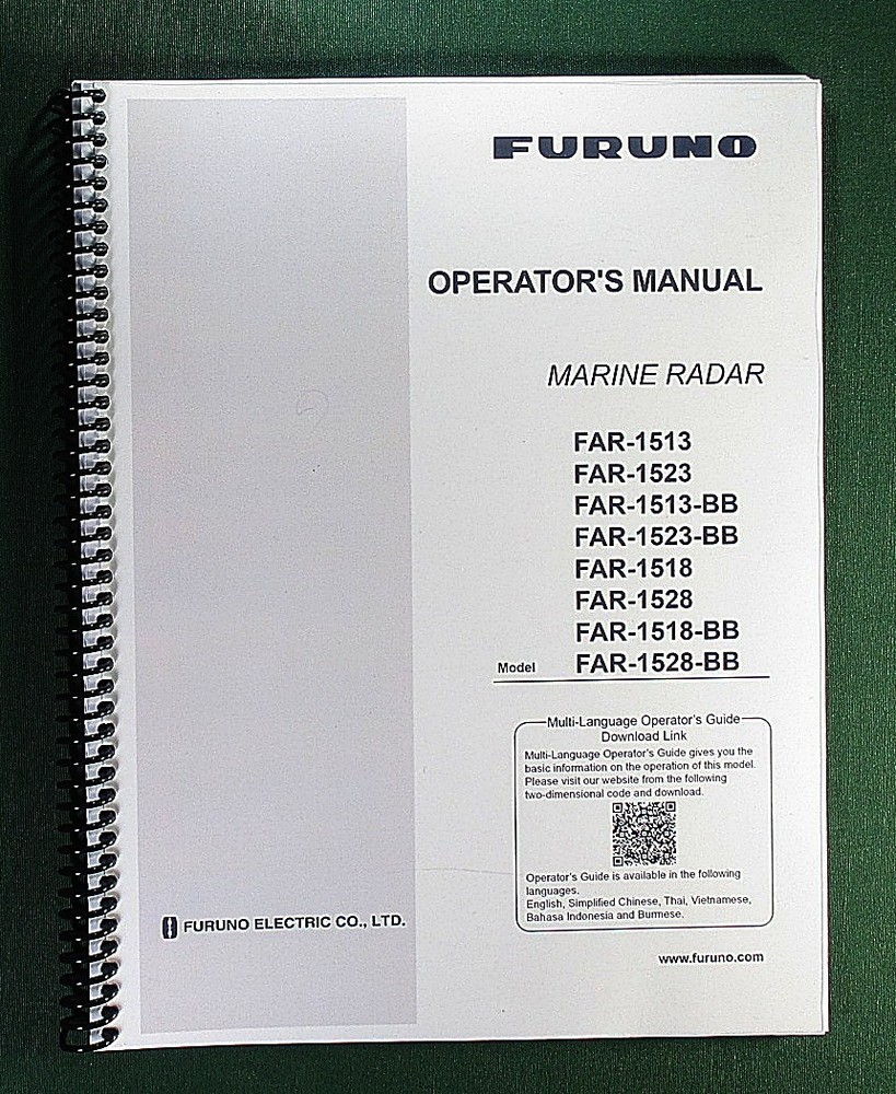Furuno FAR-1513 / FAR-1523 Operator’s Manual: Full Color & Protective Covers!