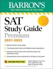 Barron’s SAT Study Guide Premium, 2021-2022 (Reflects the 2021 Exam Updat – GOOD