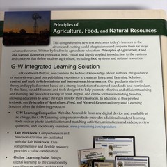 Principles of Agriculture Food and Natural Resources Hardcover Textbook Rayfield