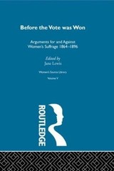 Before the Vote was Won by Jane Lewis (English) Paperback Book