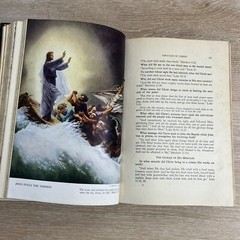 Vintage 1949 Bible Readings For The Home: 200 Scripture Topics w/Q&A MARBLE Edge