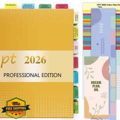 CPT 2026 Professional Edition Index Tabs Laminated Color-Coded Book