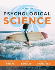 Psychological Science – Hardcover, by Phelps Elizabeth A.; Berkman – Acceptable