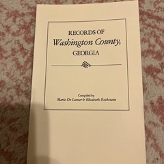 Records of Washington County, Georgia by Marie De LaMar: New