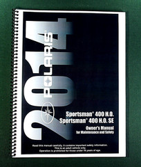 2014 Polaris Sportsman 400 H.O. ATV Owner’s Manual: 148 Pages & Clear Covers!