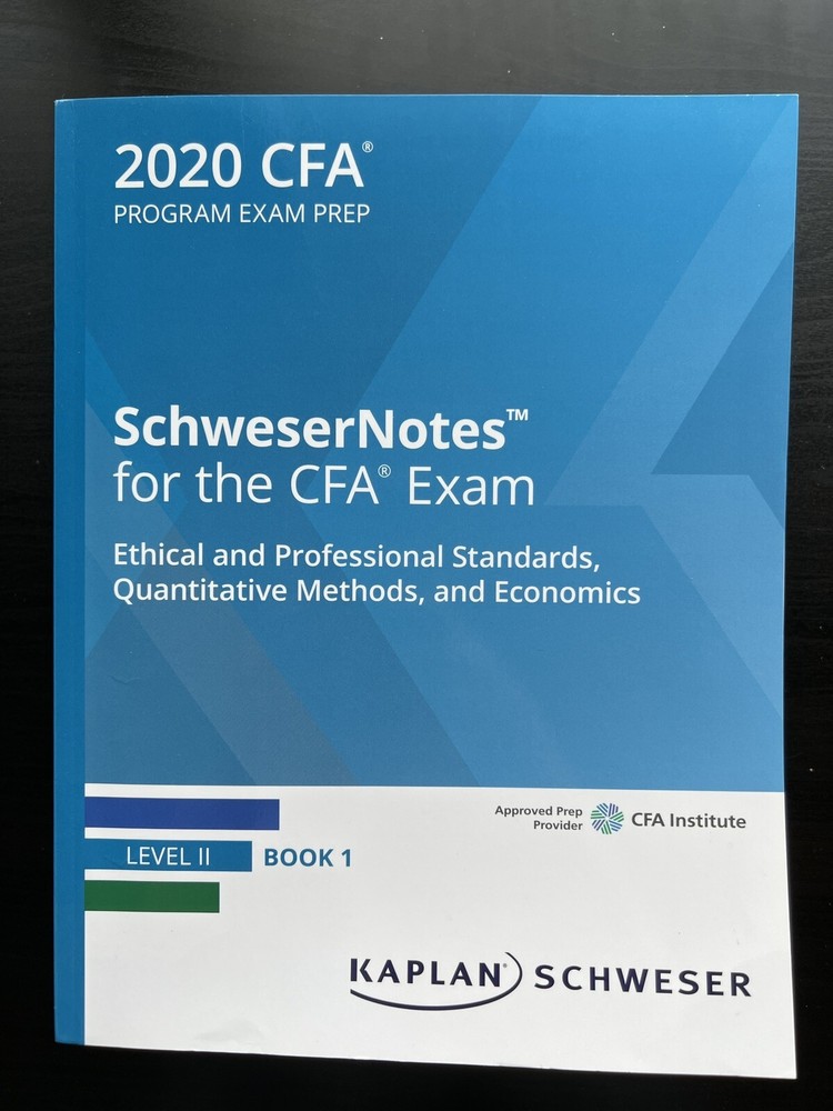 2020/2021 CFA Level 2 Kaplan Schweser Notes – Full Set + Quick Sheet Used