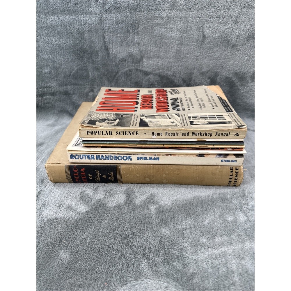 Vintage Woodworking Books & Pamphlets Lot Amateur Craftsman Cyclopedia 1937