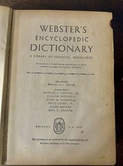 1941 Webster Comprehensive Encyclopedic Dictionary -Library Essential Knowledge
